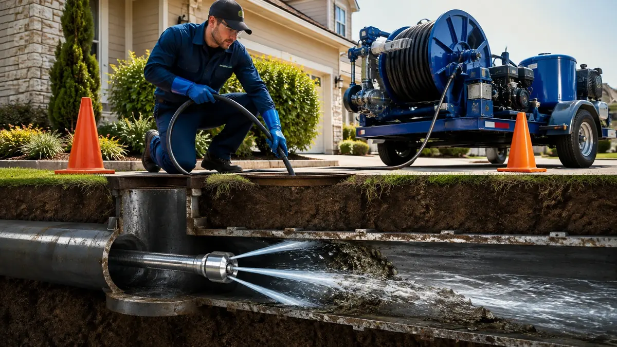 Main Sewer Line Hydro Jet Cleaning in Ivanhoe