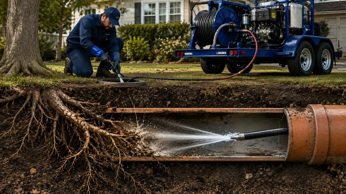 Tree Root Removal with Hydro Jetting in Ivanhoe